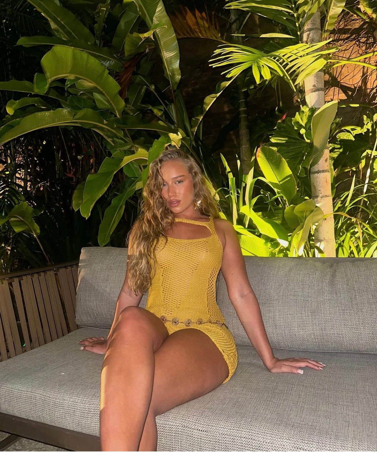 Yellow Crochet Romper