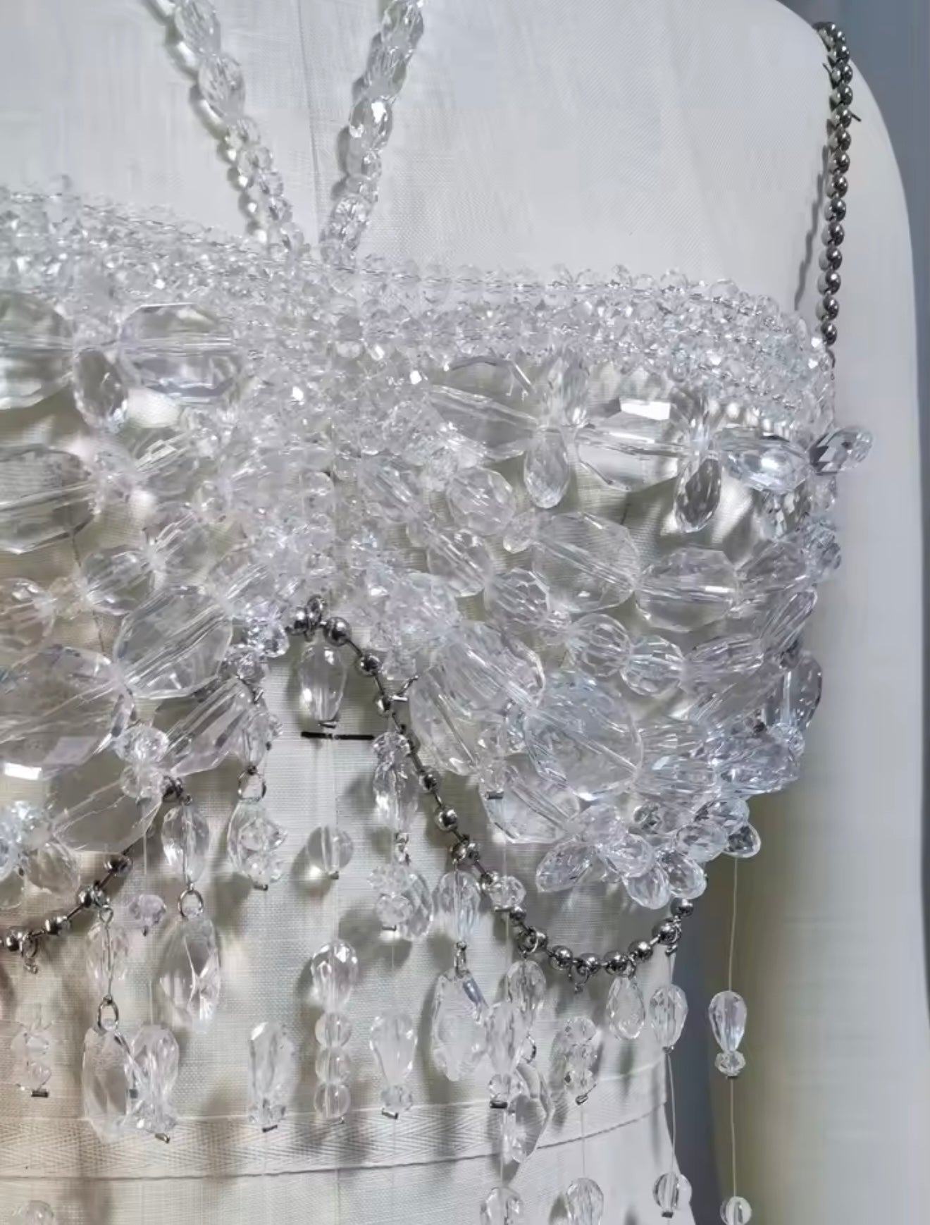 Mermaid Crystal Beaded Top