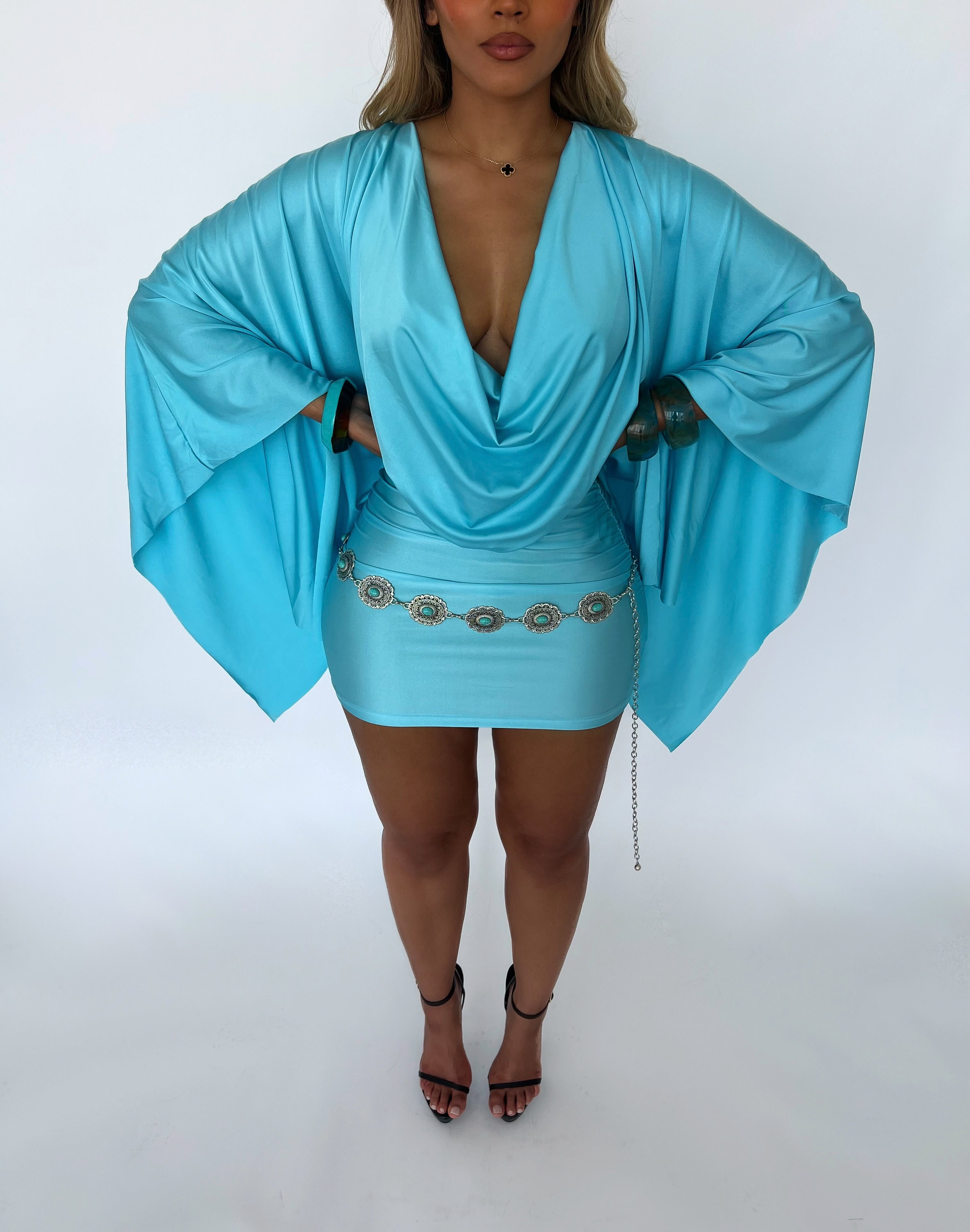 NEW IN! The Amara Mini Dress - Ocean Blue