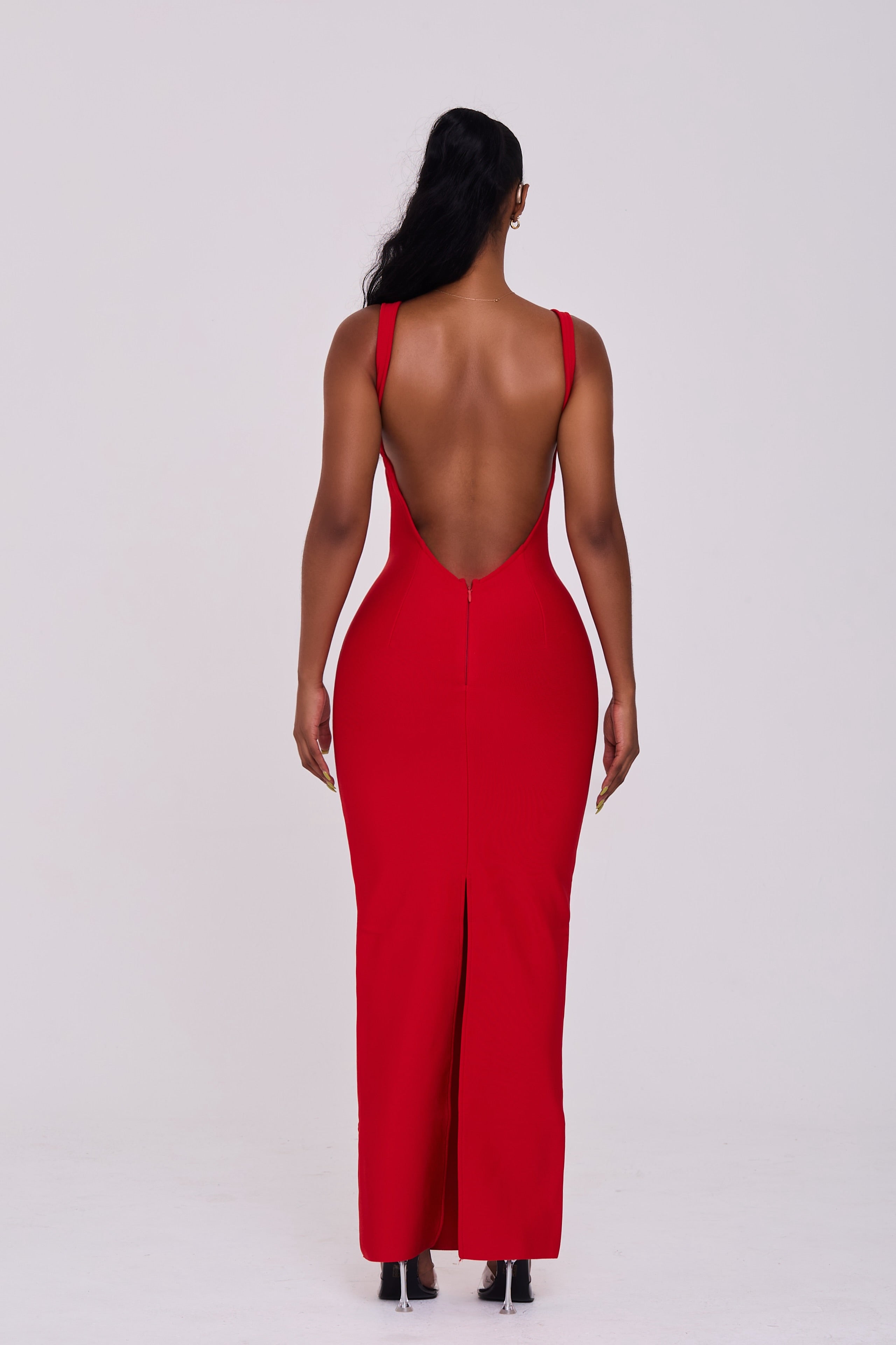 Lady in Red Maxi Dress