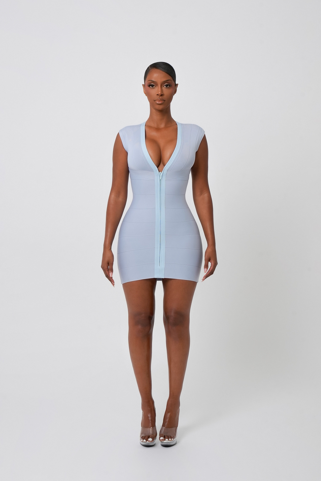 The DOLLY Mini Dress - Baby Blue