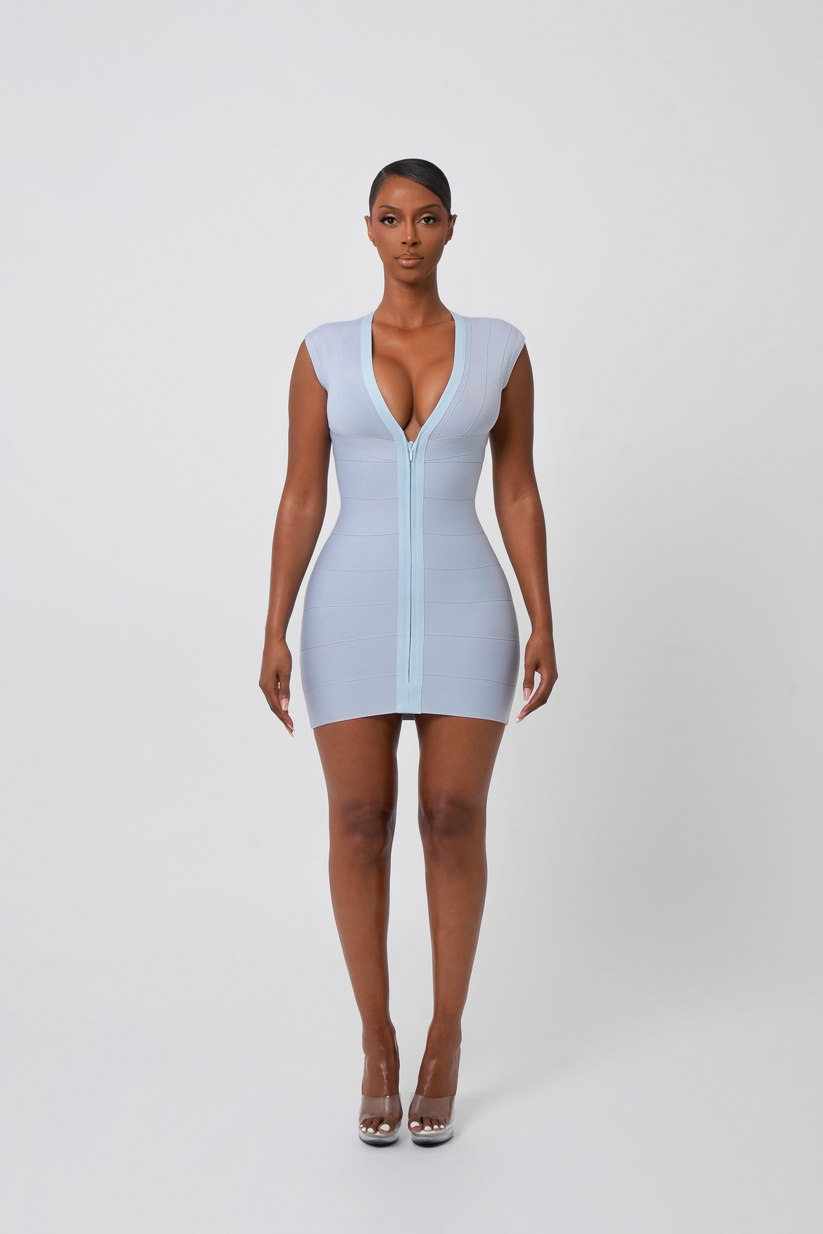 The DOLLY Mini Dress - Baby Blue