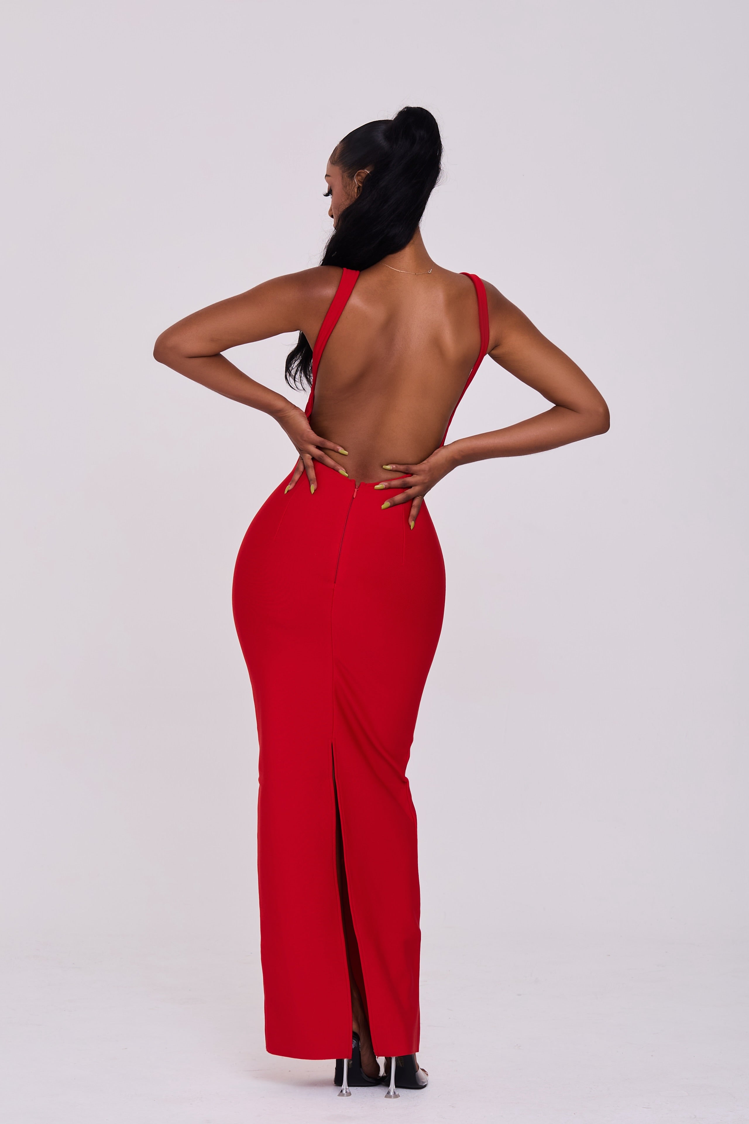 Lady in Red Maxi Dress