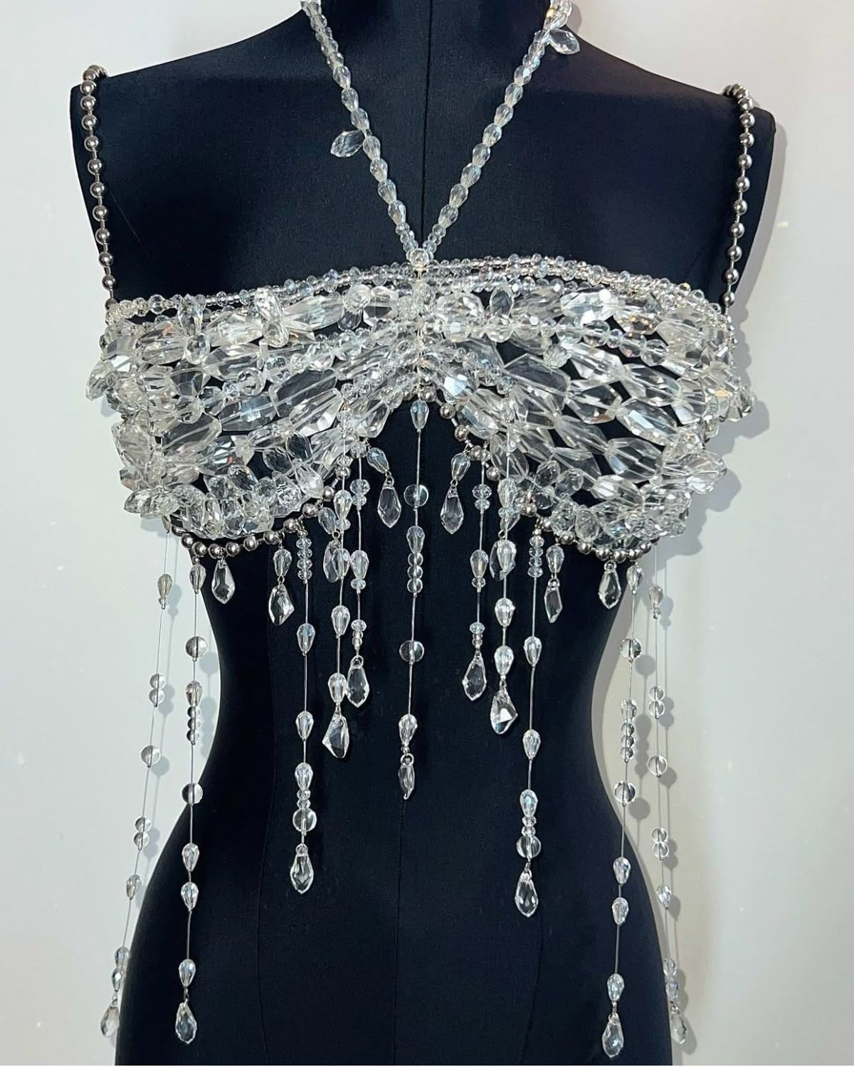 Mermaid Crystal Beaded Top
