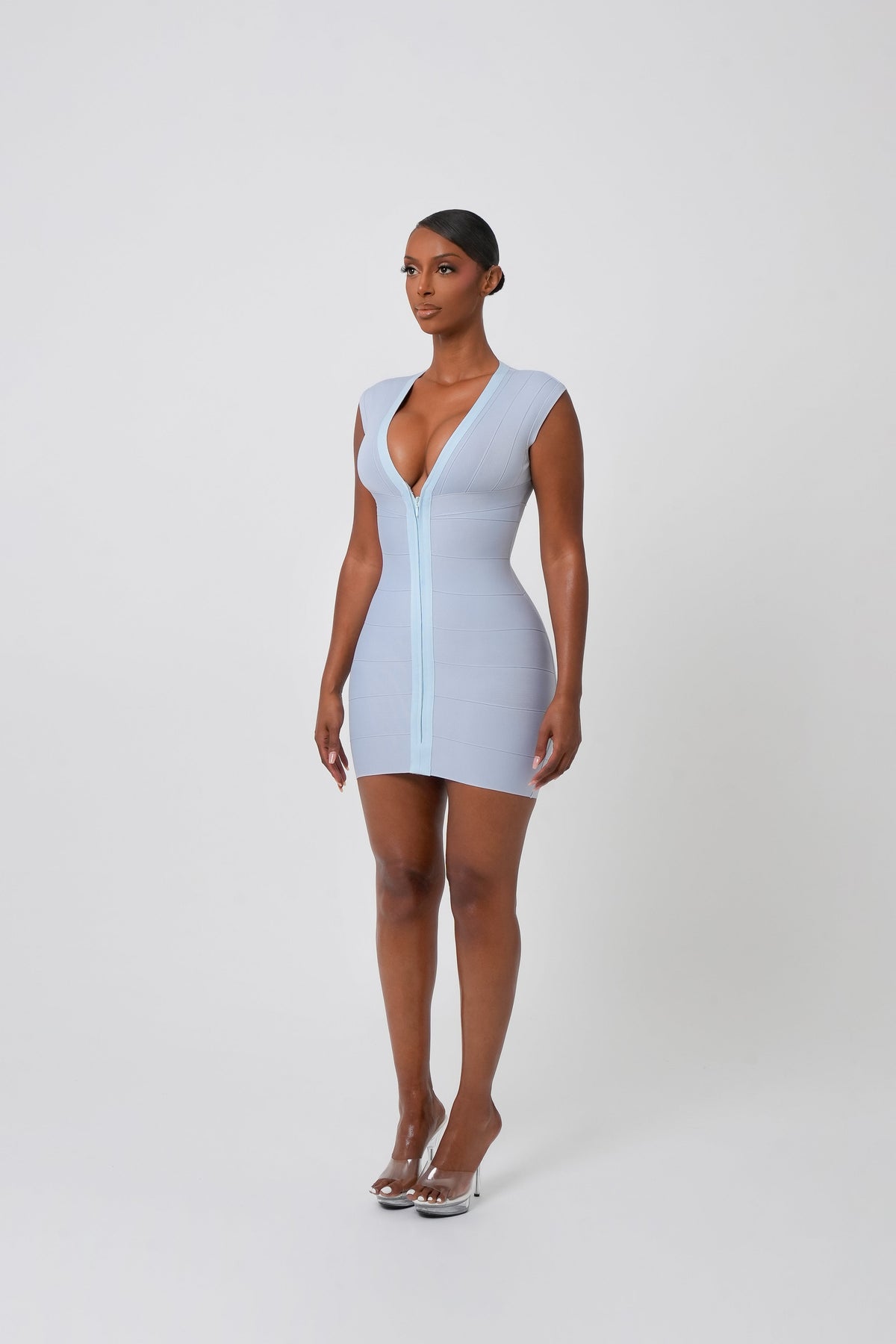 The DOLLY Mini Dress - Baby Blue