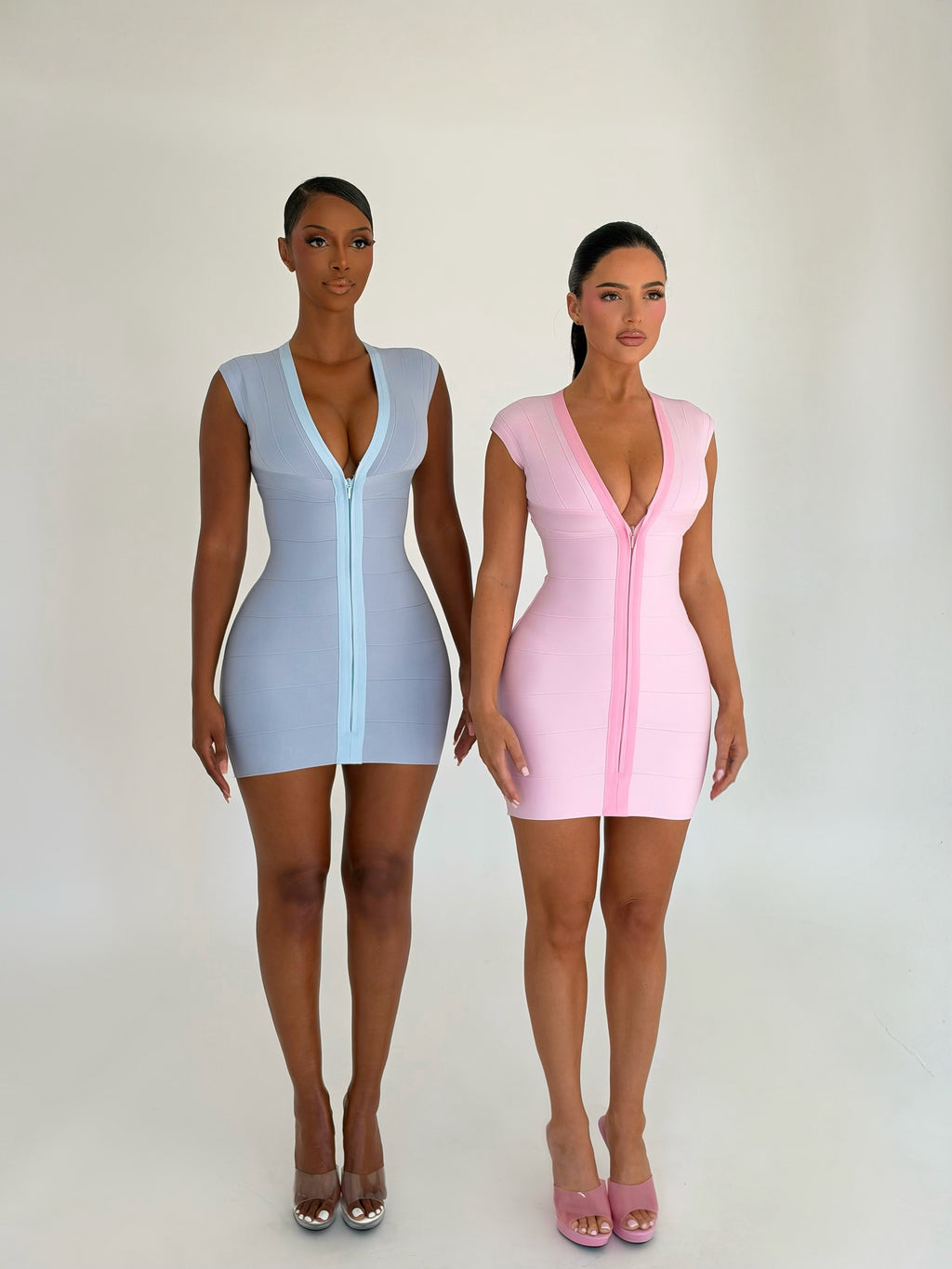 The DOLLY Mini Dress - Baby Pink