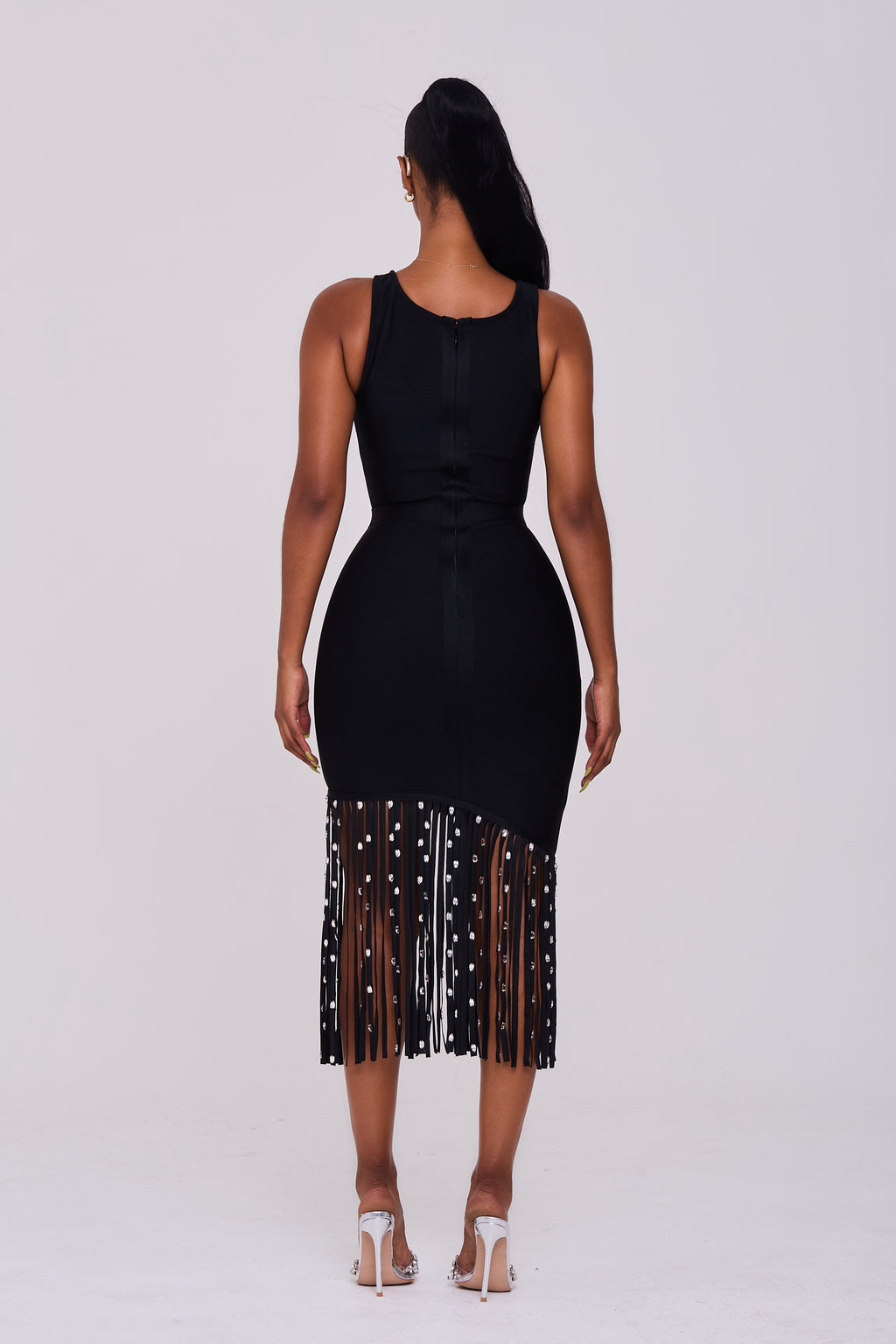 Noir Fringe Dress