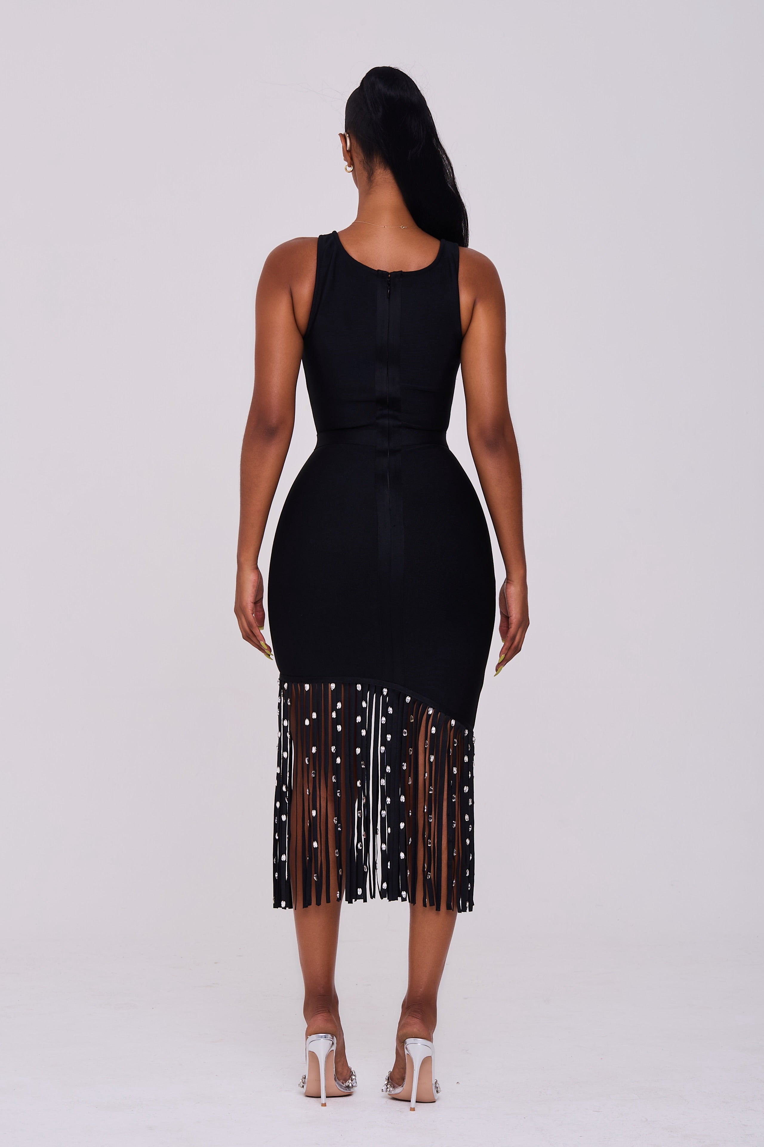 Noir Fringe Dress