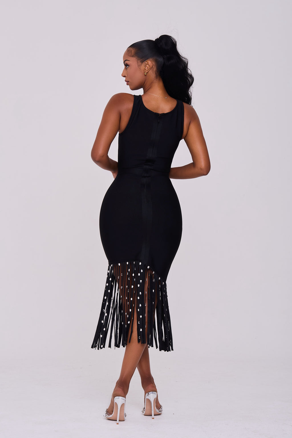 Noir Fringe Dress