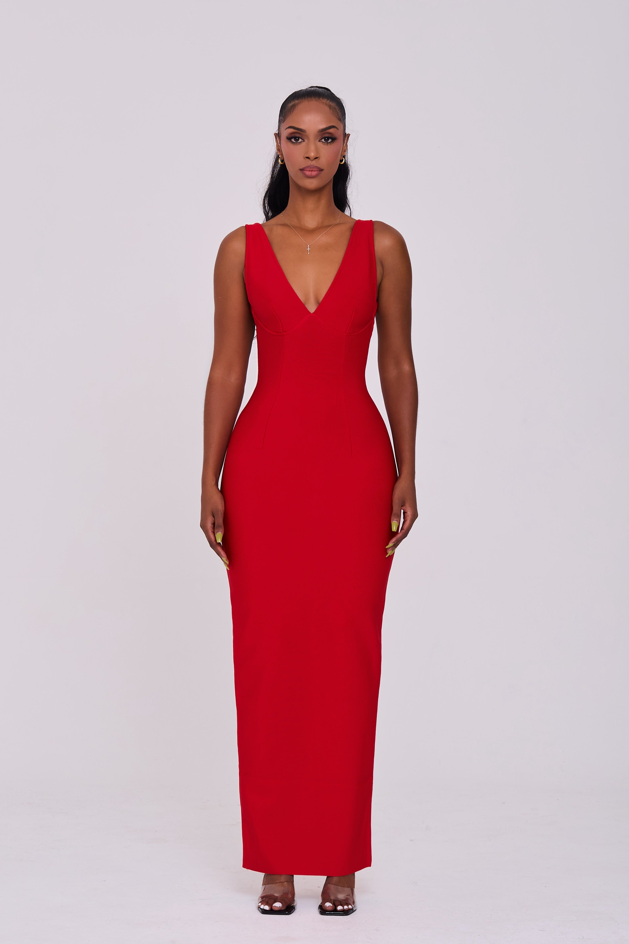 Lady in Red Maxi Dress
